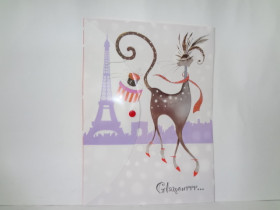 490730 Папка-конверт на кнопке А4 "Glamour cats" L5903