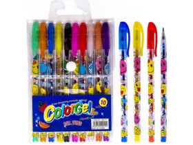 Набір ручок гел.10кол,з запахом С-805-10 (12/192)