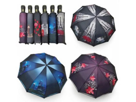 Парасолька  напівавтомат 543 жіноча на 10 спиць діаметр 100см "Toprain"