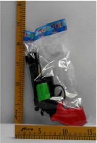 Пистолет 007 (288шт) на пистонах, в кульке, 12*26см