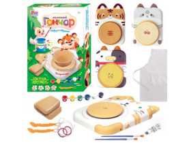 Маленький гончар 35240 "4FUN Game Club" 4 види, USB-кабель, автоматичний гончарний круг, глина