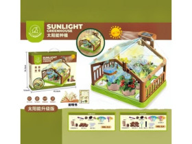 Теплица MBL 313 подсветка, лампа, солнечная панель, семена, торфяные таблетки, горшки.42*10*31см