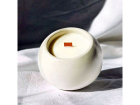 Свічка ароматна грейпфрут "Сфера-2" у білому кашпо 60 мл 8030-0006