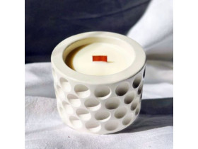 Свічка ароматна грейпфрут "Bubbles" у білому кашпо 100 мл 8030-0008