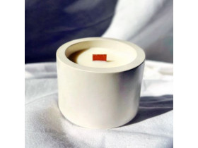 Свічка ароматна грейпфрут "Циліндр" у білому кашпо 110 мл 8030-0011