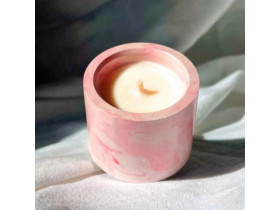 Свічка ароматна апельсин "Мінімал" у рожевому кашпо 35 мл 8030-0016