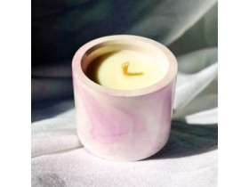 Свічка ароматна апельсин "Мінімал" у лавандовому кашпо 35 мл 8030-0018