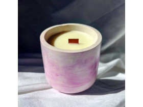 Свічка ароматна апельсин "Стакан" у лавандовому кашпо 160 мл 8030-0022