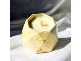 Свічка ароматна цикламен "Багатогранник" у пісочному кашпо 25 мл 8030-0024