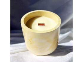 Свічка ароматна цикламен "Стакан" у пісочному кашпо 160 мл 8030-0030