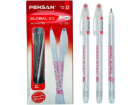 Ручка Clobal Червона 0.5мм (12шт)