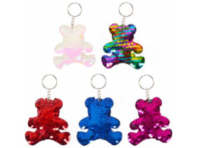 Брелок с пайетками 8*7см Мішка 5-124 (12шт)