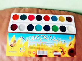 Акварель мед."Тетрада" 16кол. з європідвісом (66шт)