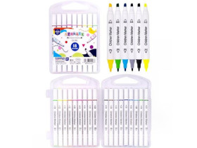 Фломастер двосторонній 190-18 кольорів *Children Marker* в пластиковому боксі (24шт/96)