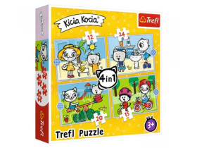 Пазли 34372 (4в1) День кошення Кіті / Trefl