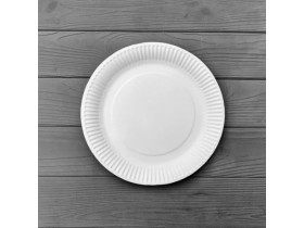 Тарілка кругла картон d-19