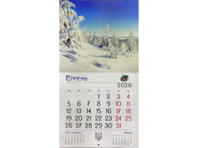 Календарь мальовнича Україна 30*58см 2026