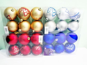 8417 Елочные шарики 7см 6шт/кор (48уп)