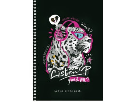 Тетрадь А5 6117 б/л пруж.крафт крем, лаз.высечка 96л Школярик (3/54)