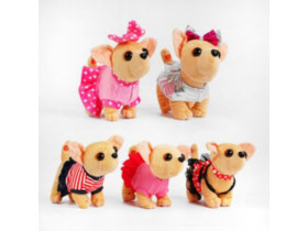 М`яка іграшка М 14756 (100) цуценя-дівчинка, музичний чіп, висота 20 см