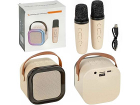 Колонка з LED Підсвічуванням + 2 Мікрофони з функцією зміни голосу K12-2