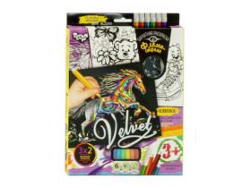 Оксамитова розмальовка фломайстрами *VELVET* VLV-01...10