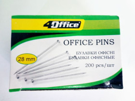 Булавки 28мм, 200шт (10/500) 4Office 4-359