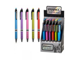 Ручка масляна автоматична PB-165 С Piano синя 0,7мм (24шт)