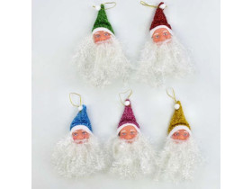 Новорічна підвіска Дід Мороз C 31128 (75) 8 см, 12шт в уп
