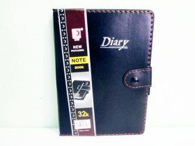 Блокнот А-5 "L" 8832,118310 чор.кож.+руч.100арк.на кноп.