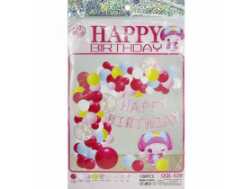 Набір повітряних куль 108шт для створення фотозони QQL-029/1404-22 (1уп)