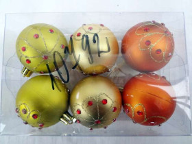 8196 ШАРИКИ 6cm В КОРОБКЕ 6шт (100уп)