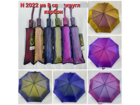 Парасолька напіватомат 2022 жіноча однотонна хамелеон на 8 карбонових спиць діам 97см Toprain