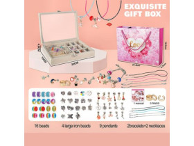 Прикраси 762-38 (144/2) сережки, каблучки, основи для підвісок та браслета, шарми, шкатулка