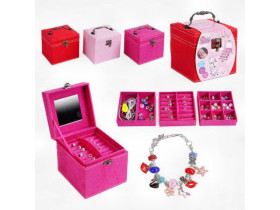 Прикраси 769-25 (72/2) 3 кольори, дзеркальце, набір намистин та підвісок, основи для браслетів