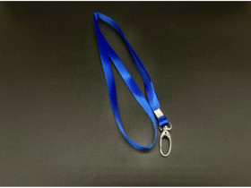 Шнур для бейджика синій, метал.тримач (100шт)