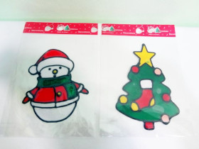 Наклейка на вікна Новорічна "И"  16*25см