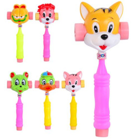 Молоточек 6013 B (480шт) 6 видов, муз, в шарике, 18см