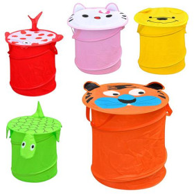 Корзина для игрушек M 1406 (120шт) ткань, в шарике, 36-36см