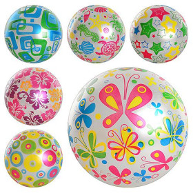 Мяч MM 0013 (360шт) ММ, 9 дюймов, 2 вида, 6 цветов, в шарике