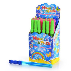 Мыльные пузыри M 2069 (144шт) меч, 37см, 4 цвета 24 шт в дисплее, 38-22,5-15см