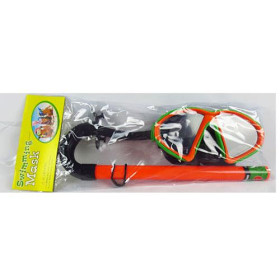 Набор для плавания M 1819 (144шт) маска, трубка, 2 цвета, в кульке, 40-15,5-5см