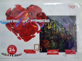 02-01 КрНЕ Картина за номерами, пензлик+фарби 40*40см Данко Тойс