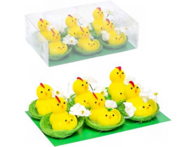 Набір декоративний "Курочка з курчам", 0354 (6 шт./уп.)