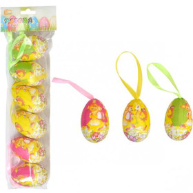Набір "Яйця декоративні" зі стрічкою, 6 см, 6 шт., HA-572 (1 уп.)