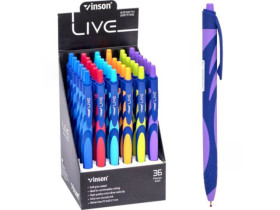 Ручка Vinson Live F-20-1/37091синя, автоматична (36/1440)