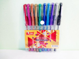 Набір ручок гелевих Умка 10кол.Metallic ГР 42 (12/144)