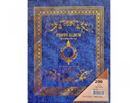 Фотоальбом "Класик", арт. 6265, 100 фото, 10×15 см, золоте обведення, у коробці