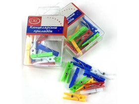 Канц прилад.*прищепка мат.*15шт 1070 (12шт)