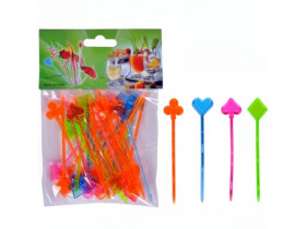 Шпажки для бутербродів С10-62 "Масті карт", пластик, 30 шт. (12 уп.)